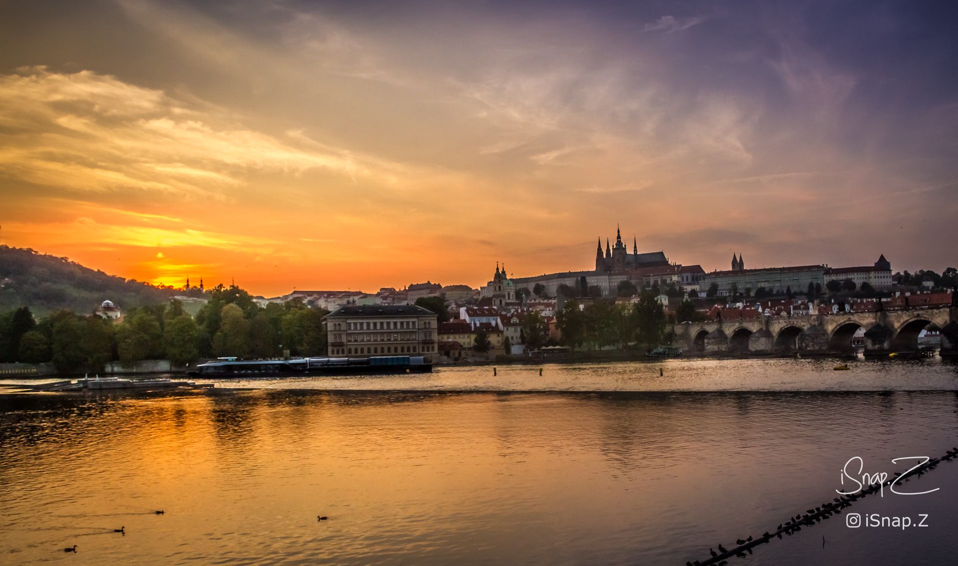 Sunset at Prague Castle