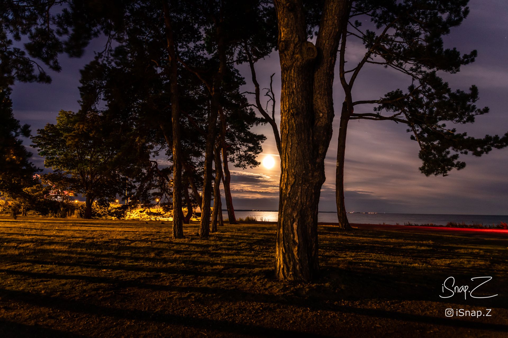 Night view in Kalmar, Sweden